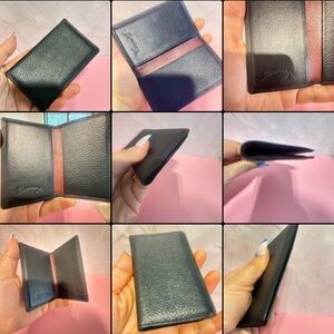 Black Leather Card Holder
